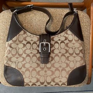 EUC Coach signature hobo canvas